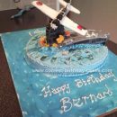 Homemade Aircraft Carrier and Plane Cake