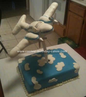Homemade Airplane Birthday Cake