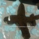 Homemade Airplane Flying In The Clouds  Cake