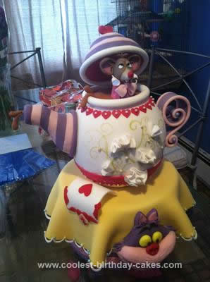 Homemade Alice in Wonderland Cake