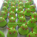 Homemade  Alien Birthday Cupcakes