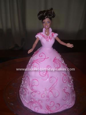 Homemade All Fondant Barbie Cake