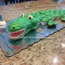 Homemade Alligator  Birthday Cake
