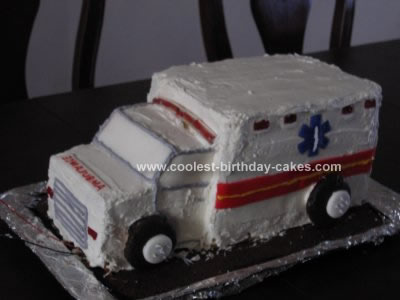 Homemade Ambulance Birthday Cake Design