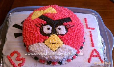 Homemade Angry Bird Cake
