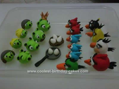Homemade Angry Birds 6th Birthday Cake