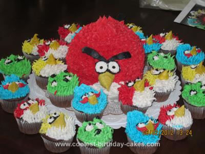 Homemade Angry Birds Cake