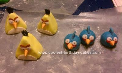 Homemade Angry Birds Cake