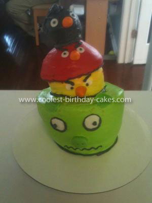 Homemade Angry Birds Gone Wild Cake