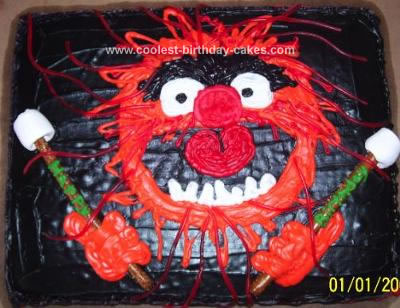 Homemade Animal from the Muppets Cake