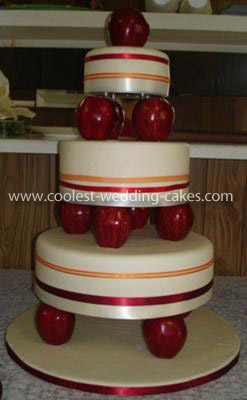 Apple Themed Wedding Cake