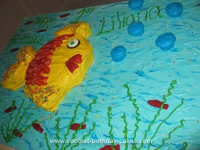 Homemade Aquarium Birthday Cake