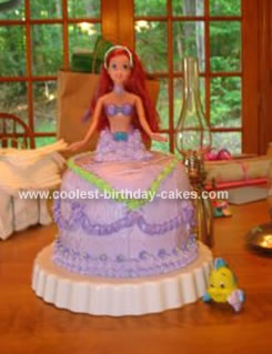 Homemade Ariel Birthday Cake