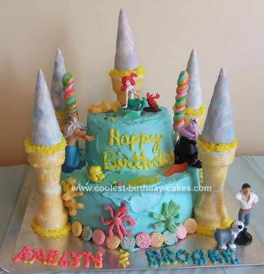 Homemade Ariel Castle Cake