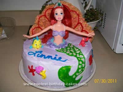 Homemade Ariel & Friends Birthday Cake