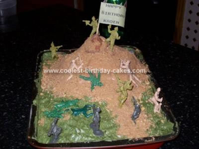 Homemade Army Birthday Cake