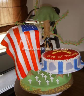 Homemade Army Patriotic Cake