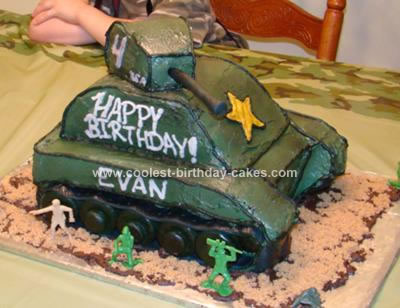 Homemade Army Tank Cake