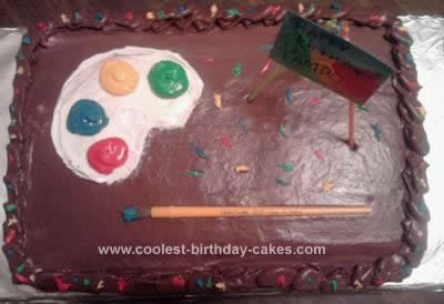 Homemade Artist Palette Cake