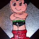 Homemade Astro Boy Birthday Cake