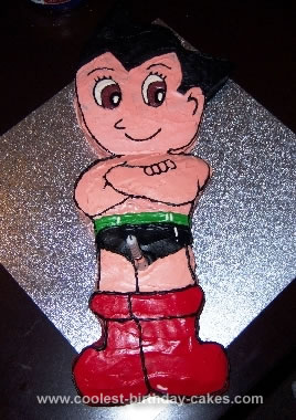 Homemade Astro Boy Birthday Cake