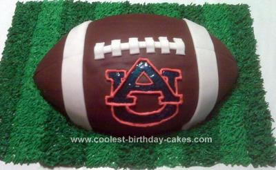 Homemade Auburn Football Cake