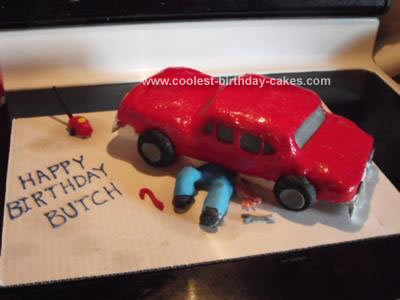 Homemade Auto Mechanic Birthday Cake