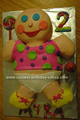 Homemade Baby Birthday Cake Design