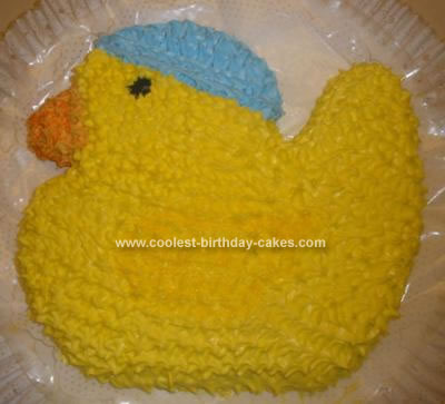 Homemade  Baby Boy Duckie Cake