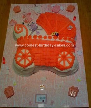 Homemade Baby Carriage Cake
