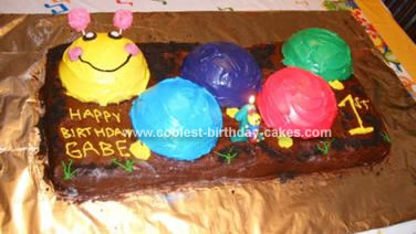 Homemade Baby Einstein  Caterpillar Birthday Cake