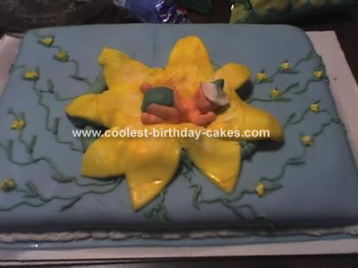 Baby in Flower Cake