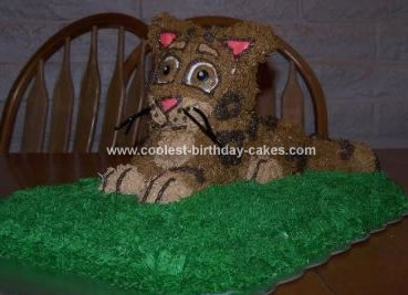 Homemade Baby Jaguar From Diego Birthday Cake
