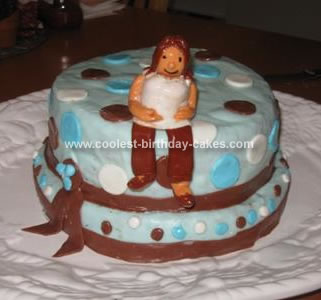 Homemade Baby Shower 'Pregnant Lady' cake