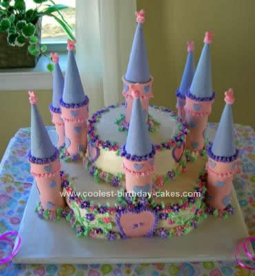 Homemade Baby Shower Castle Cake