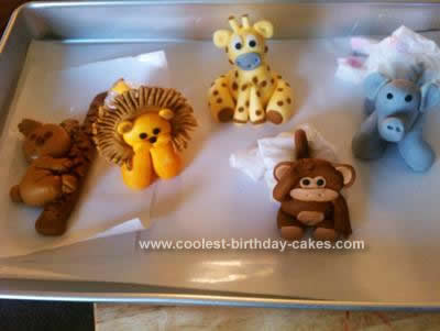Homemade Baby Shower Safari Theme Cake