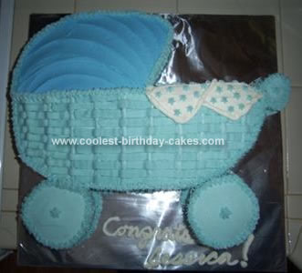 Homemade Baby Stroller Cake