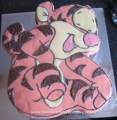 Homemade Baby Tigger Cake
