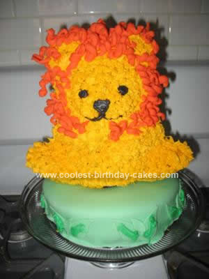 Homemade Baby's Lion Cake