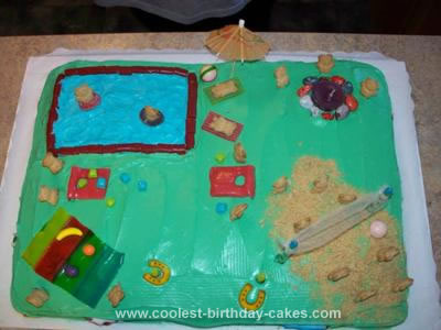 Homemade Backyard Party Cake