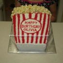 Homemade Bag of Popcorn Birthday Cake