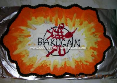 Homemade Bakugan Birthday Cake