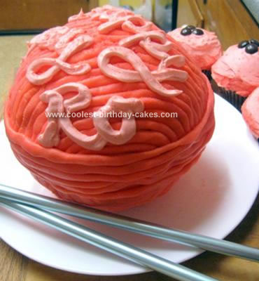 Homemade Ball Of Yarn Cake