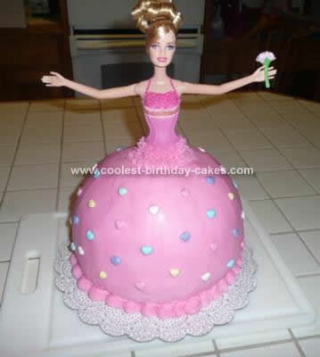 Homemade  Ballerina Barbie Cake