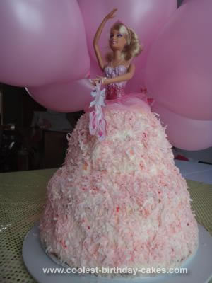 Homemade Ballerina Barbie Cake