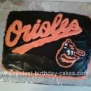 Homemade Baltimore Orioles Baseball Cake