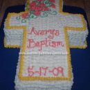Homemade  Baptism Cross Cake
