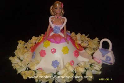 Homemade Barbie 2nd Birthday Cake