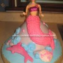 Homemade Barbie as Merliah the Mermaid Cake Idea