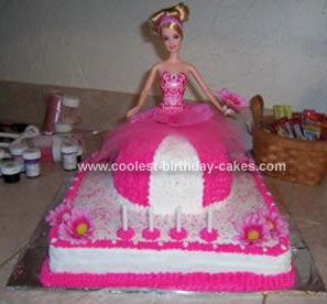 Homemade Barbie Birthday Cake